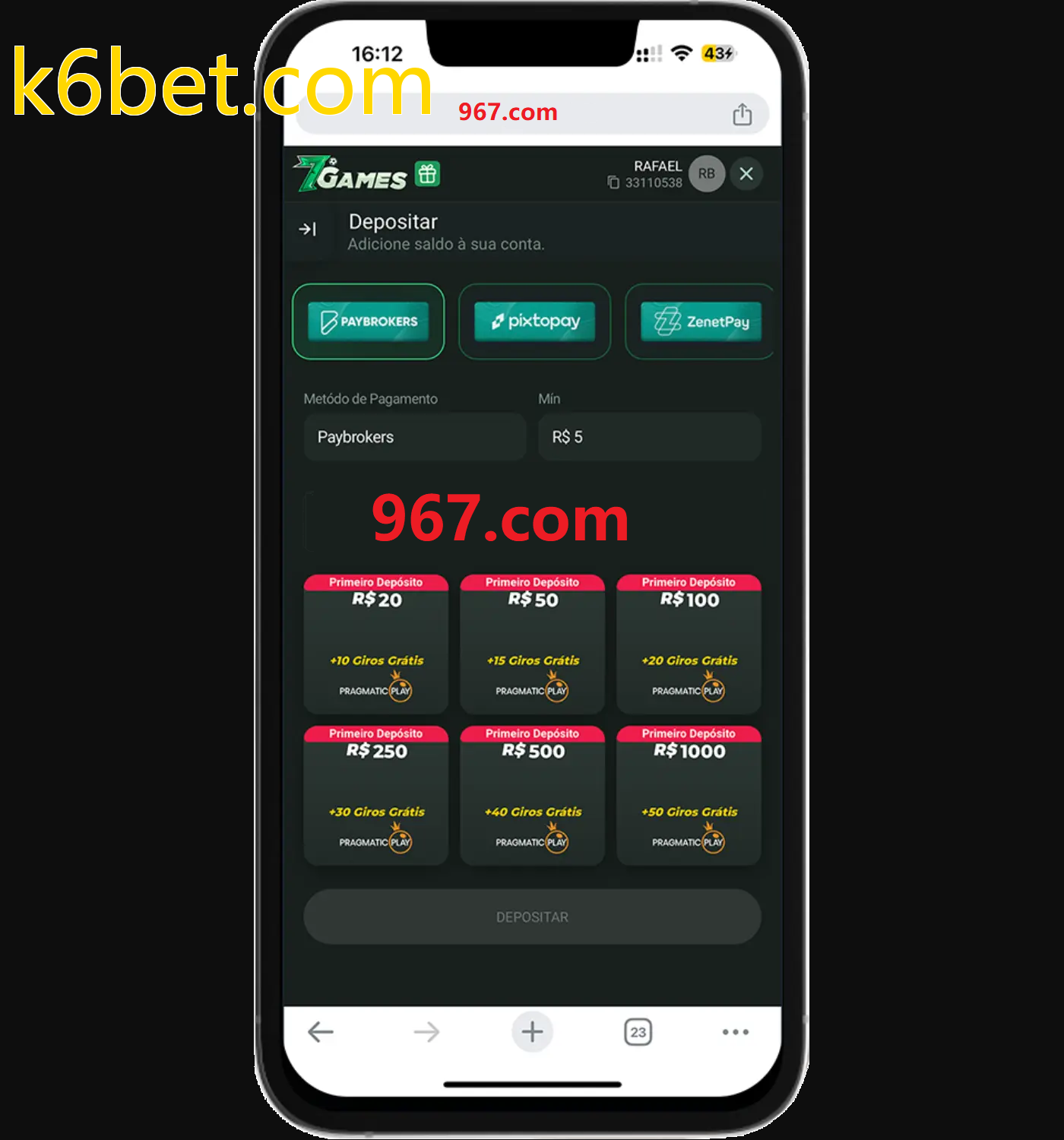 Baixe o aplicativo k6bet.com para jogar a qualquer momento